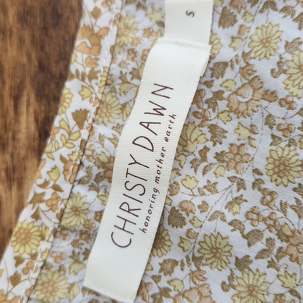 Christy Dawn Cream Floral Maxi Dress with Ruffle Collar - Picture 9 of 12